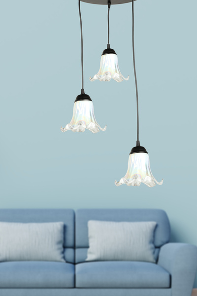 Begüsa Senta 3.Lü Avize Siyah No:07