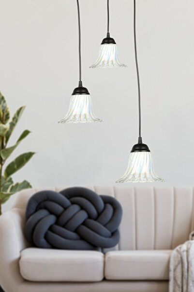 Begüsa Senta 3.Lü Avize Siyah No:12