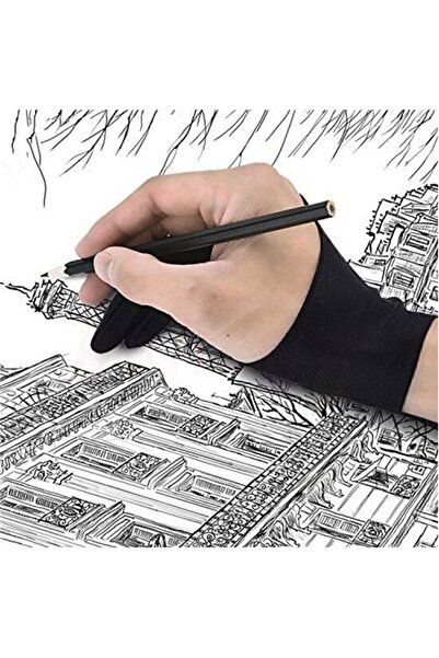 aref Grafik Tasarım Eldiveni Grafikçi Kara Kalem Grafik Çizim Eldiveni Likralı Standart Beden