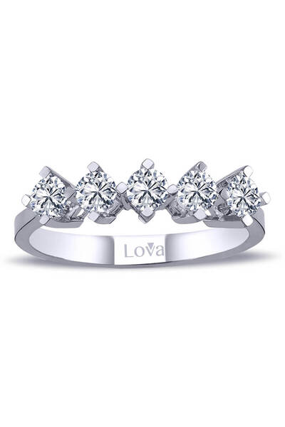 Lova E Renk 0,70 Karat Pırlanta Beştaş Yüzük - 1070140