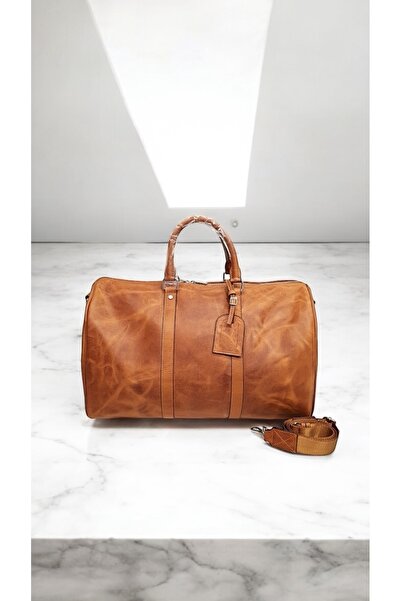 Ysmn Hakiki Deri Seyahat Çantası Taba YC012018DCR