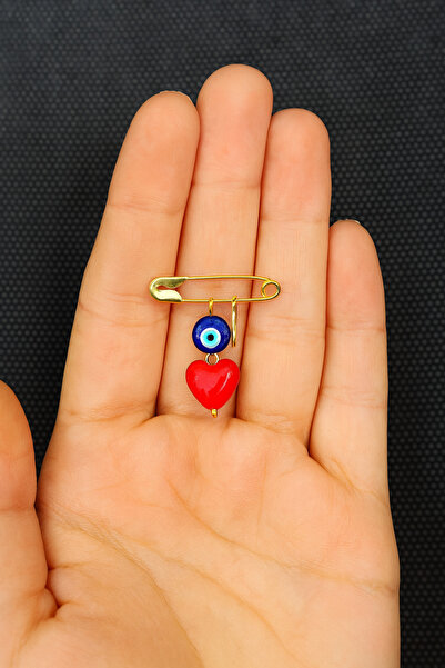 esdekor Karışık Figürlü Çengelli İğne Üzerinde Minyatür Nazar Boncuklu Süs Te...