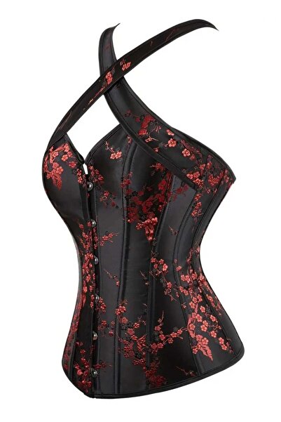 marcelys Japanese Balkonette Sexy Corset - Christmas - Sakura Çiçekli Yılbaşı...