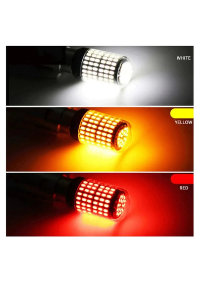 ASTRA LED P21w Ba15s 1156 144 Ledli Ultra Parlak Sinyal Park Ampül Tek Duy Turuncu Tak Kullan (2 ADET)