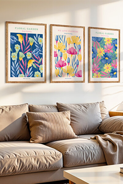 Zevahir Mobilya Dekorasyon Σετ ζωγραφικής MDF με θέμα τα ομορφιά της φύσης, 3...