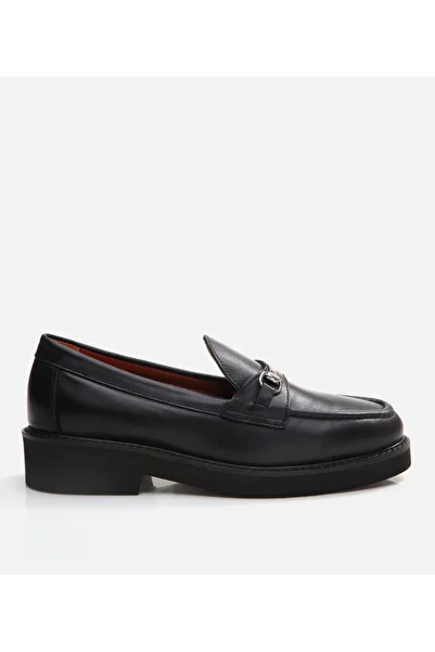 Hotiç Mocasini negru din piele de dama