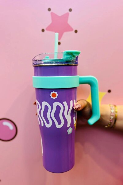 Miniso Sweet Funk Serisi Pipetli Büyük Kapasiteli Bardak (1600mL)