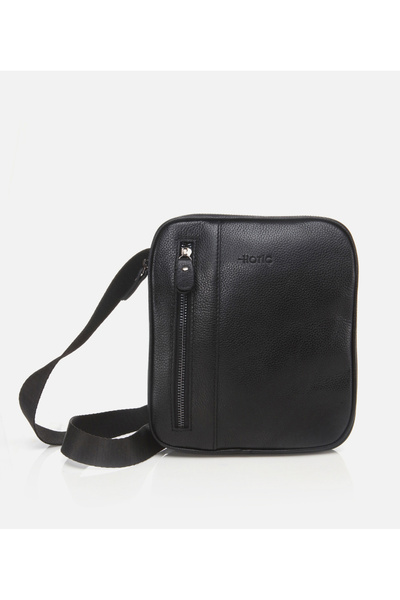 Hotiç Black Genuine Leather Men's Bag