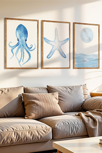 Zevahir Mobilya Dekorasyon Set de pictură MDF cu aspect de cadru din lemn, cu...