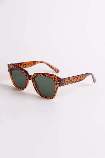 Chunky Frame Ogiani Leopard Unisex Geometric Sunglasses