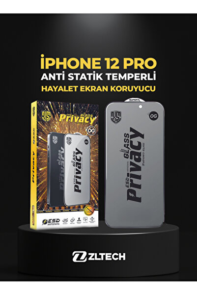 ZLTECH OG GLASS ESD Anti Statik Hayalet iPhone 12 Pro Uyumlu Ekran Koruyucu