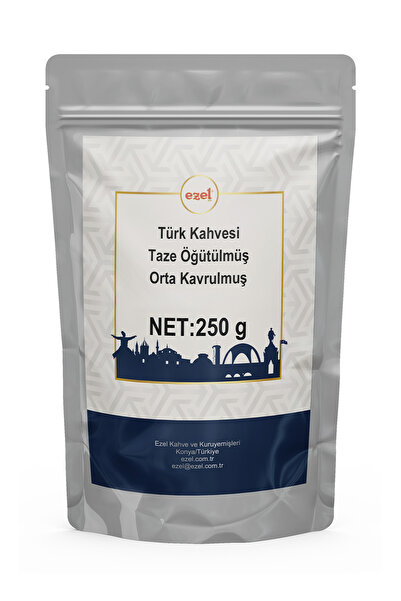 EZEL القهوة التركية - محمصة متوسطة ومطحونة طازجة 250 جرام - عبوة بسحاب