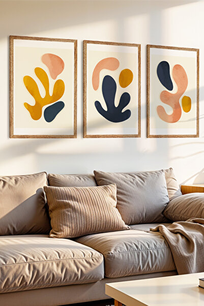 Zevahir Mobilya Dekorasyon Set de pictură MDF cu aspect de cadru din lemn, cu...