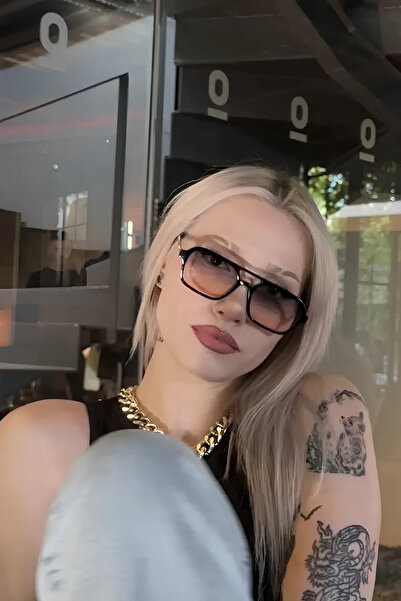 Chunky Frame Unısex Ice Cub Siyah Güneş Gözlüğü