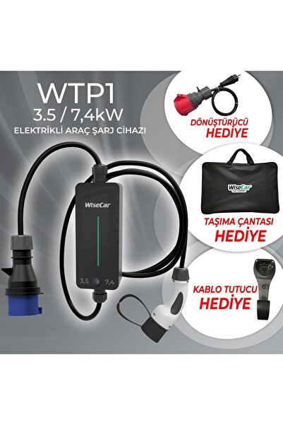 WiseCar WTP2 | 7.4kW & 3.5kW Akıllı Elektrikli Araç Şarj Cihazı