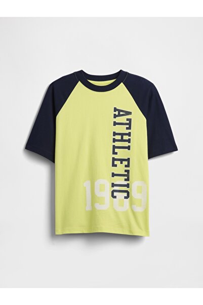 GAP Erkek Çocuk Sarı Relaxed Gap Logo T-Shirt
