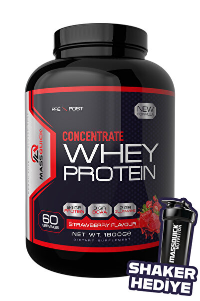 massquick WHEY PROTEİN Çilek Aromalı - 1800gr - 60 Servis