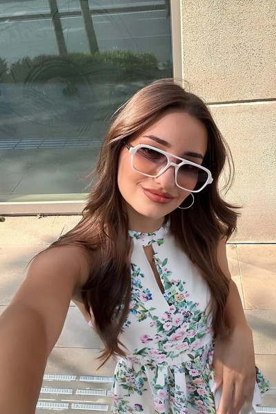 Chunky Frame Unisex Ice Cub Cream Square Sunglasses