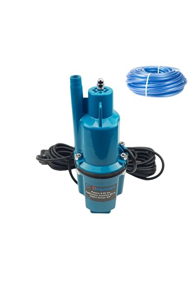 broman Set pompă submersibilă cu vibrații 350 W, 80 m + furtun de grădină din...