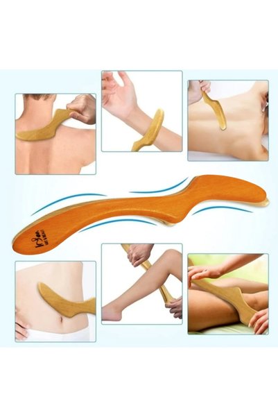 Generic Brand Wooden Massage Tool Maderotherapy Thin Waist Scraping Shovel Lymph Drainage