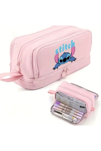ELOSHE HOLA STITCH KALEM KUTUSU ÇOK BÖLMELİ STITCH KALEMLİK