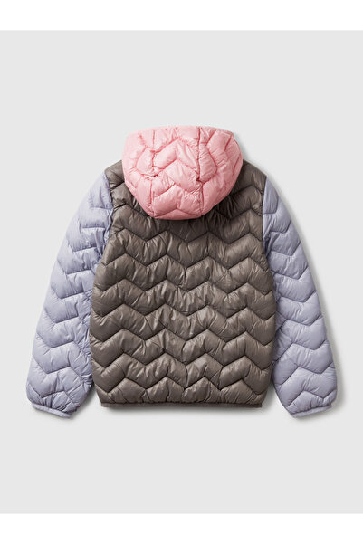 Benetton Gray Seasonal Girl Coat 6-14 Years Old