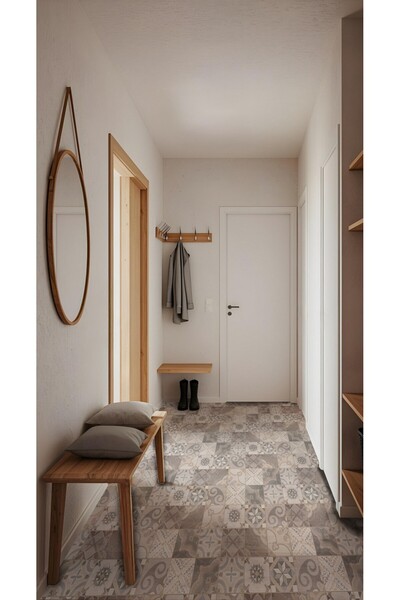 DECOMALL code164 Suya Dayanıklı Mutfak Banyo Zemin Mermer Mobilya Fayans Yapışkanlı Folyo (LAMİNASYONLU)