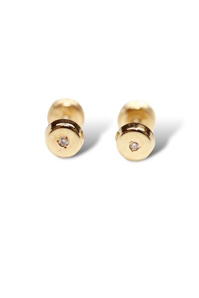 Diva Gold Gold Earrings with Diamond