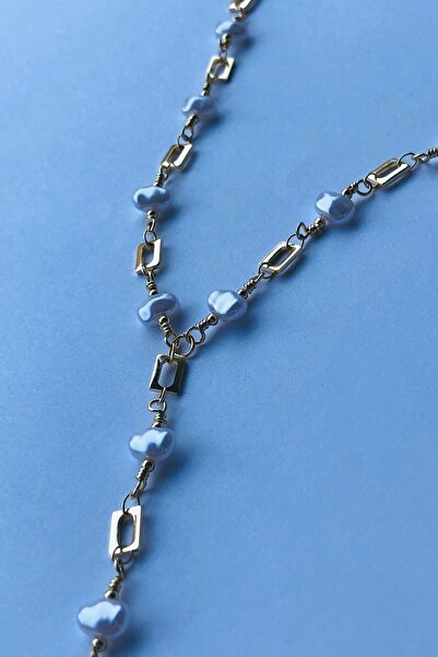 Bonicce Y Necklace Geometric Pattern Motif Women's Steel Necklace Stainless Steel