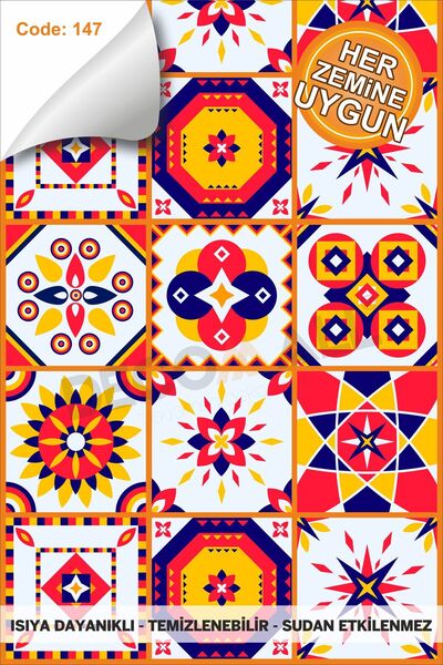 DECOMALL code147 Folie adezivă rezistentă la apă pentru podea de bucătărie, b...