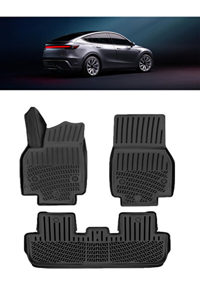 Rizline Tesla Model Y Juniper 2025 ve Sonrası 3D Havuzlu Paspas Siyah