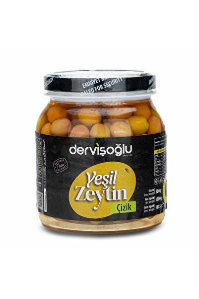 Dervişoğlu Zeytincilik Çizik Yeşil Zeytin 2xl 900 Gr
