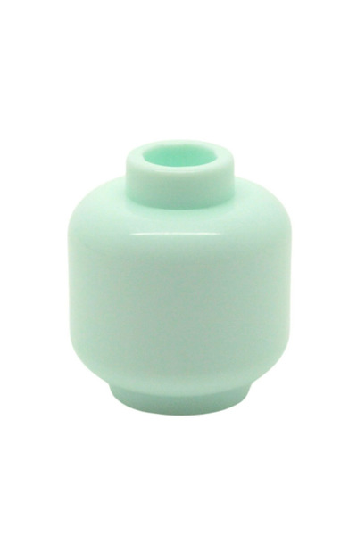 LEGO رأس شخصية ميني فيجر أصلية مخصصة من Moc، رأس عادي بلون أخضر مائي بدون طبا...