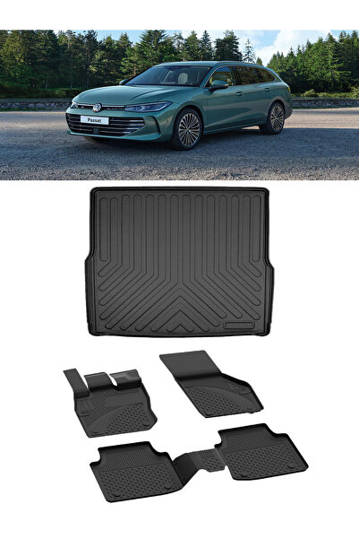 Sahler Volkswagen Passat B9 Variant 2024 ve Sonrası 4.5D Paspas Rizline 3D Ba...