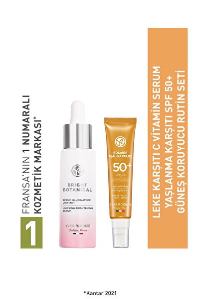 Yves Rocher Leke Karşıtı C Vitamin Serum Yaşlanma Karşıtı SPF 50+ Güneş Koruy...