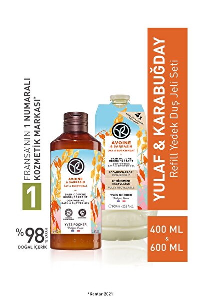 Yves Rocher Yulaf Karabuğday Refill Yedek Duş Jeli Seti-9916707