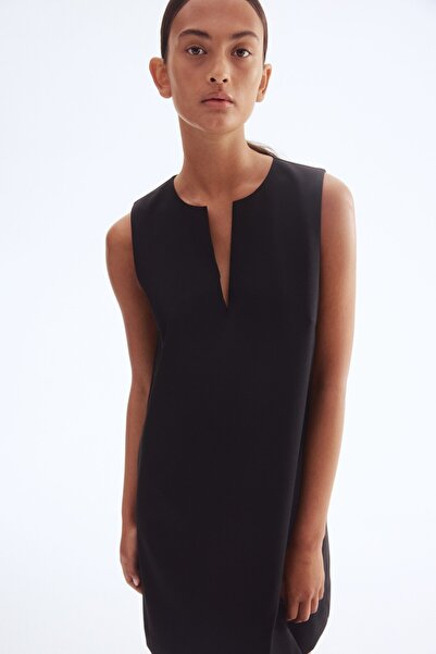 H&M Gabardin Düz Kesim Elbise