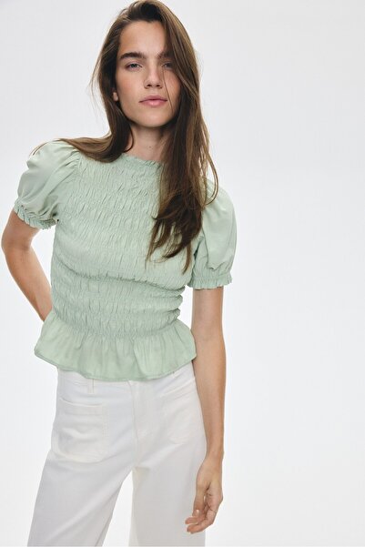H&M Büzgülü Bluz