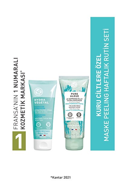 Yves Rocher Kuru Ciltlere Özel Maske Peeling Haftalık Rutin Seti-9916817