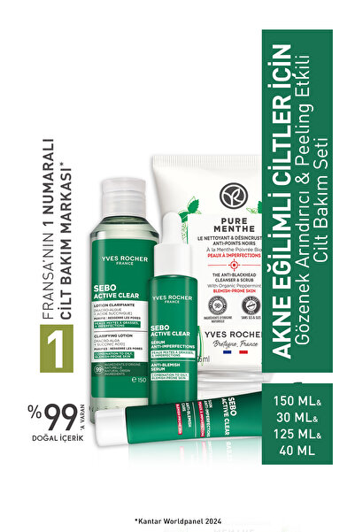 Yves Rocher Akne Eğilimli Ciltler İçin Gözenek Arındırıcı ve Peeling Etkili C...