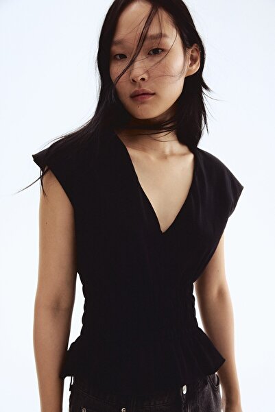 H&M Büzgülü ve Pamuklu Üst