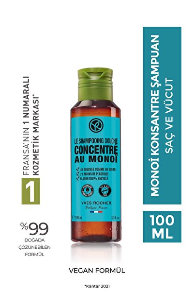 Yves Rocher Monoi Konsantre Saç Ve Vücut Şampuanı-100ml