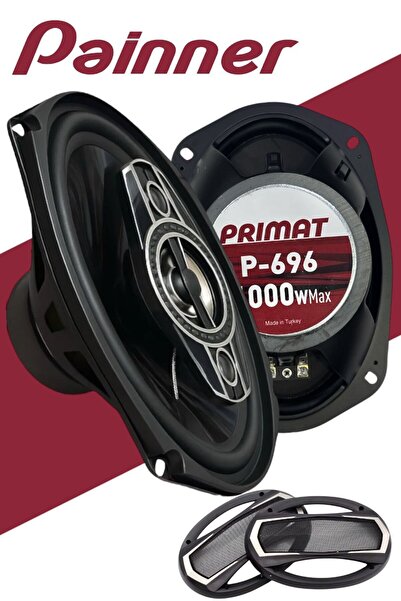 Painner P-696 1000 Watt Oto Hoparlör Oval 6x9 Araba Hoparlör 2 Adet Oto Oval Hoparlör Telli Kapak