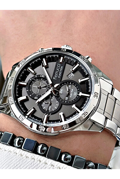 Ferrucci Function Fcf.14079fm.03 Multi Fonksiyon Erkek Kol Saati 3 Atm Su Geçirmezlik Siyah kadran