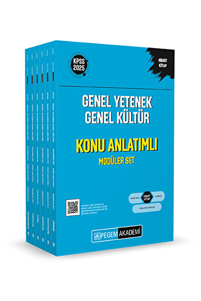 Pegem Akademi Yayıncılık 2025 KPSS Genel Yetenek Genel Kültür Lisans Konu Anlatımlı Modüler Set - (6 Kitap)