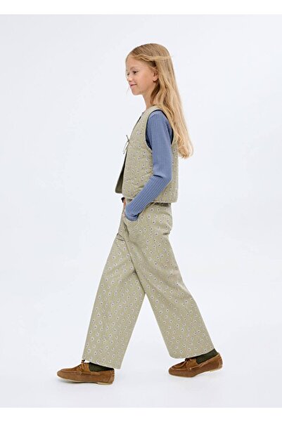 MANGO Kids Çiçek desenli yelek