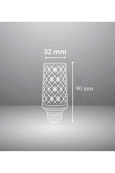 CONANA 10W Dekoratif Kristal Ampul E27 Led Beyaz Renk 1200 Lümen