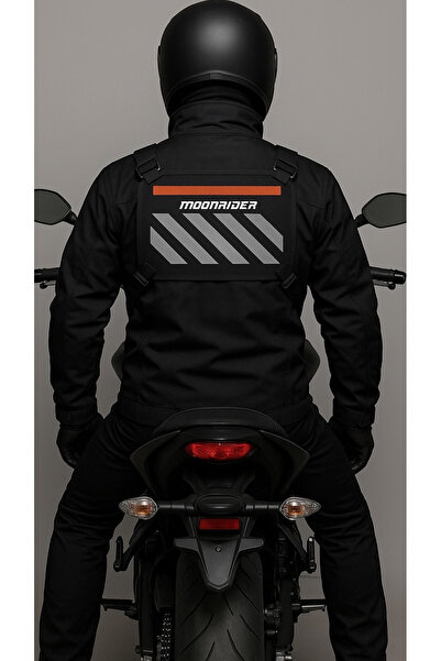 Moonrider Reflektörlü Motosiklet Göğüs Çantası Yelek Tipi Geniş Hacimli premium unisex motorcu & koşu çantası