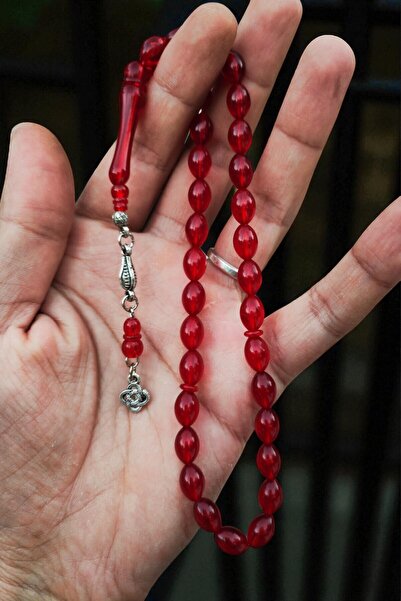 Atolyezone Arpa Kesim Toz kehribar Tesbih Kan Kırmızı Tespih