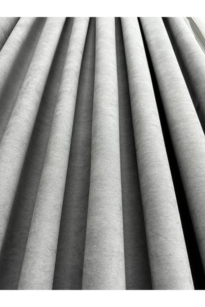 BD beyaz dokuma High Quality Single Wing Light Gray Velvet Curtain